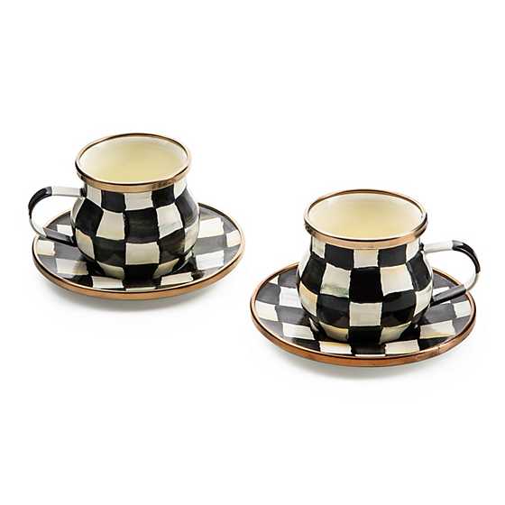 Courtly Check Espresso Cup & Saucer Set