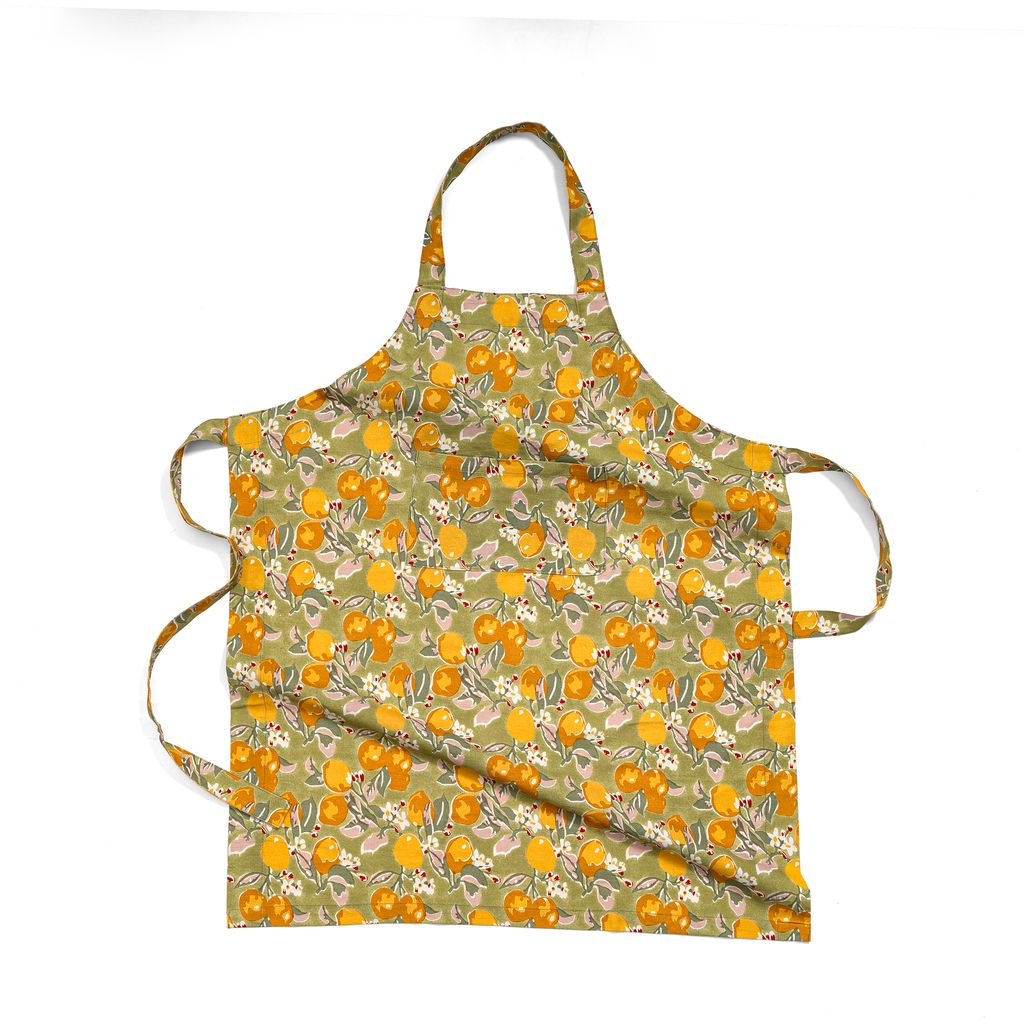 Citron Apron in Vert & Yellow