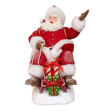 Kurt Adler 8.5" Fabriché Santa on Sled