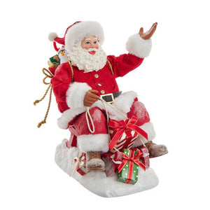 Kurt Adler 8.5" Fabriché Santa on Sled