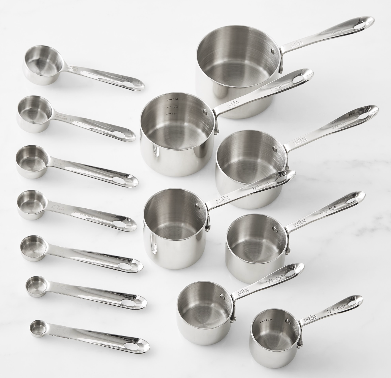 All-Clad Stainless-Steel Measuring Cups & Spoons Ultimate Set
