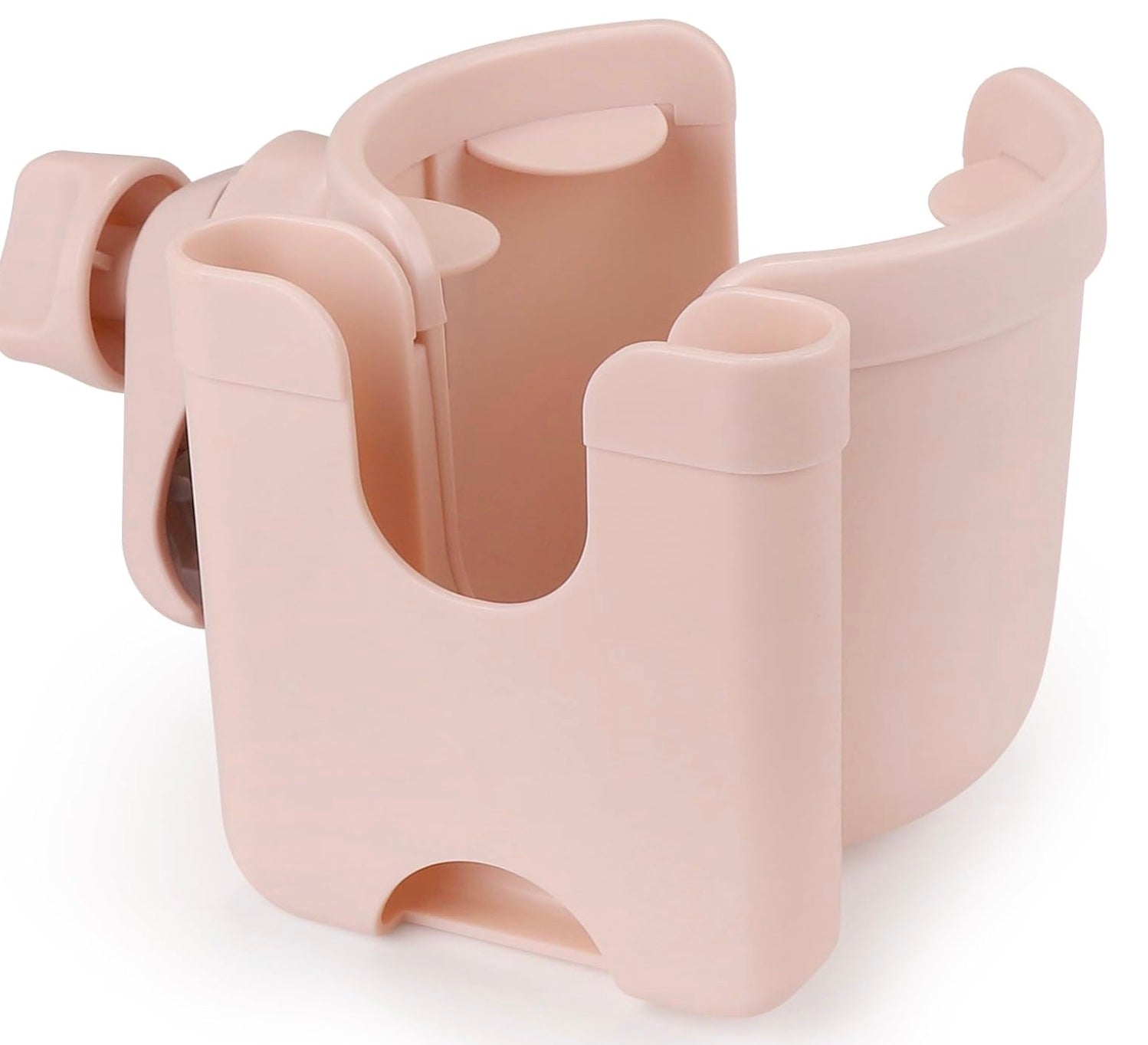 Accmor Stroller Cup Holder with Phone Holder, Bike Cup Holder, Universal Cup Holder for Uppababy Nuna Doona Strollers, 2-in-1 Cup Holder for Walker, Wheelchair, Scooter- Crystal Pink color