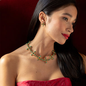 Monique Gem Convertible Necklace in Malachite