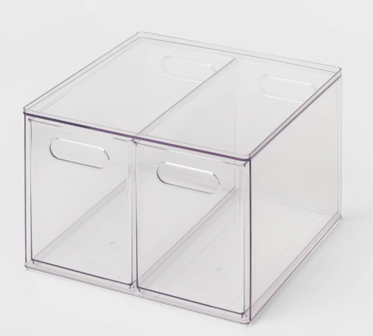 All Purpose 2 Drawer Storage Clear - Brightroom™- for bottles