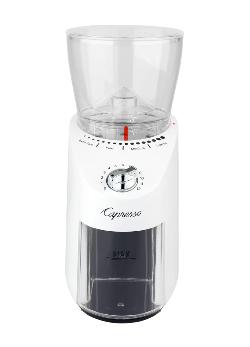 Capresso ® Infinity Plus Coffee Grinder in White