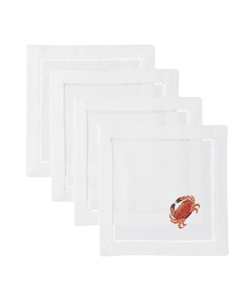 Crab Modern Cocktail Napkin Set