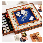 Deluxe Wood Monopoly Game Set