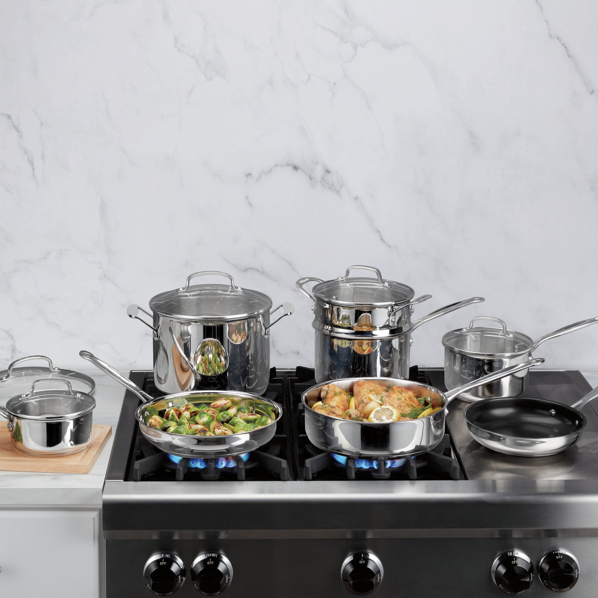 Chef's Classic® Stainless Cookware 13-Piece Set in Stainless Steel