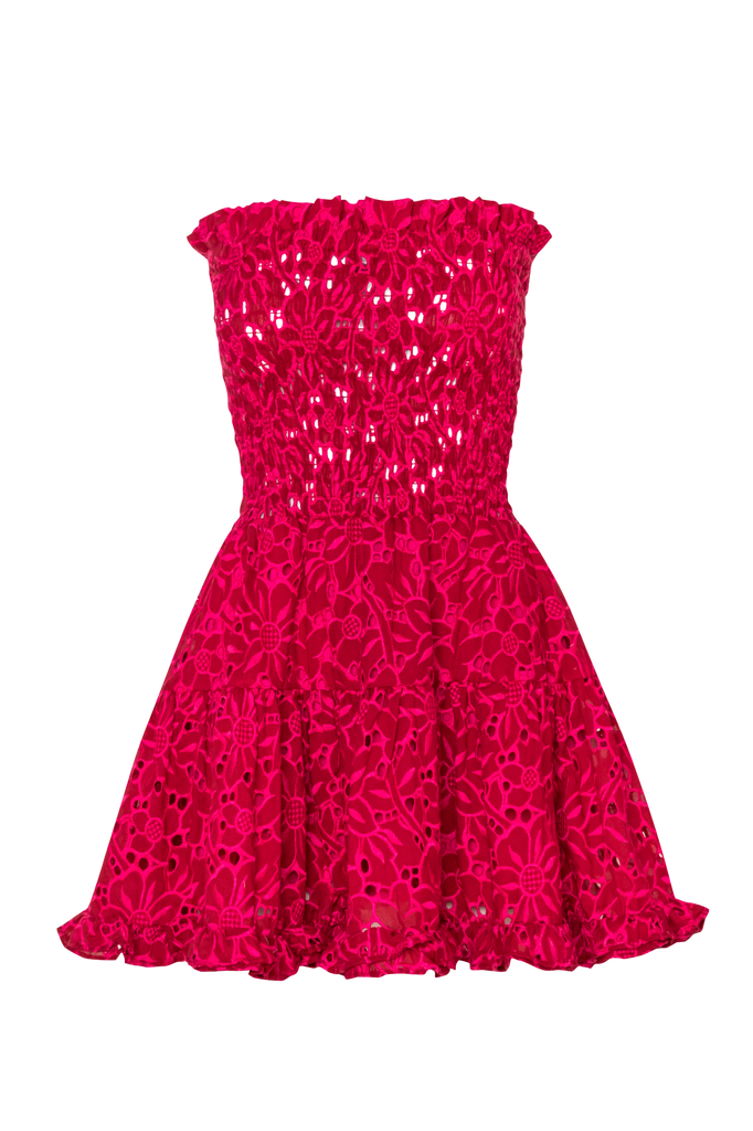 Waimari smocked cheapest red dress