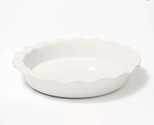 9" Round Stoneware Ruffle Pie Dish - Figmint™