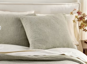 26"x26" Gauze Stitch Pin Dot Euro Throw Pillow Cover Green - Hearth & Hand™ with Magnolia