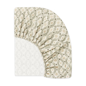 All-Stages® Midi Crib Sheet in GOTS Certified Organic Brushed Cotton by Nate Berkus in Juniper Star