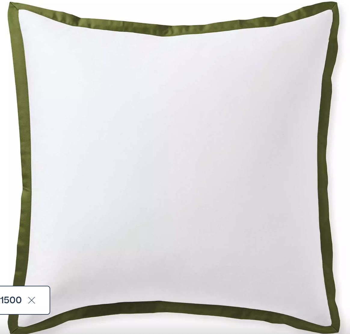Border Frame Sateen Sham, Size: Euro, Color: "Grove"