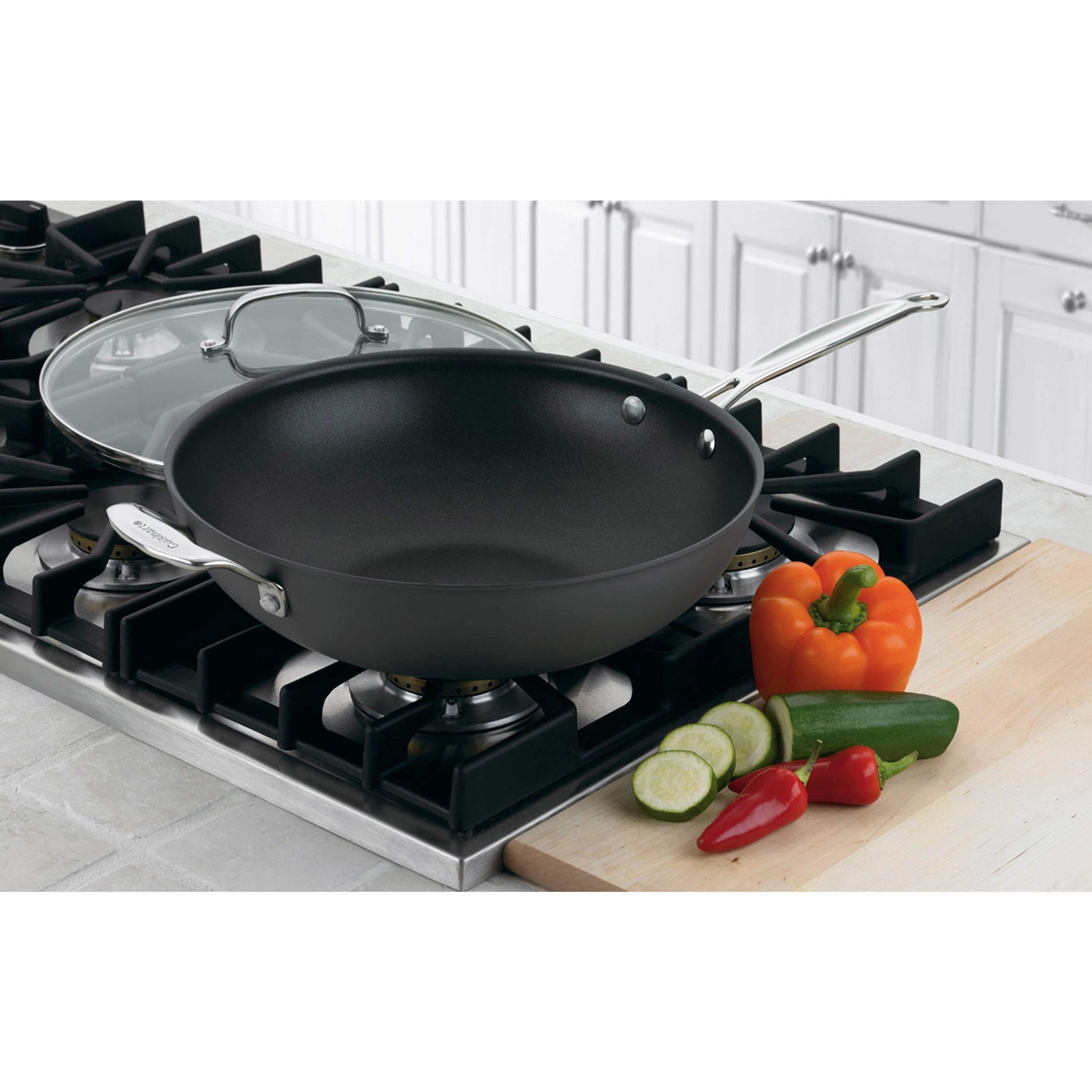 Chef's Classic™ Non-Stick Hard Anodized 12.5" Stir Fry Pan in Black