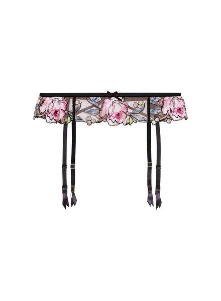 Fidelia Embroidery Garter Belt | Over The Moon