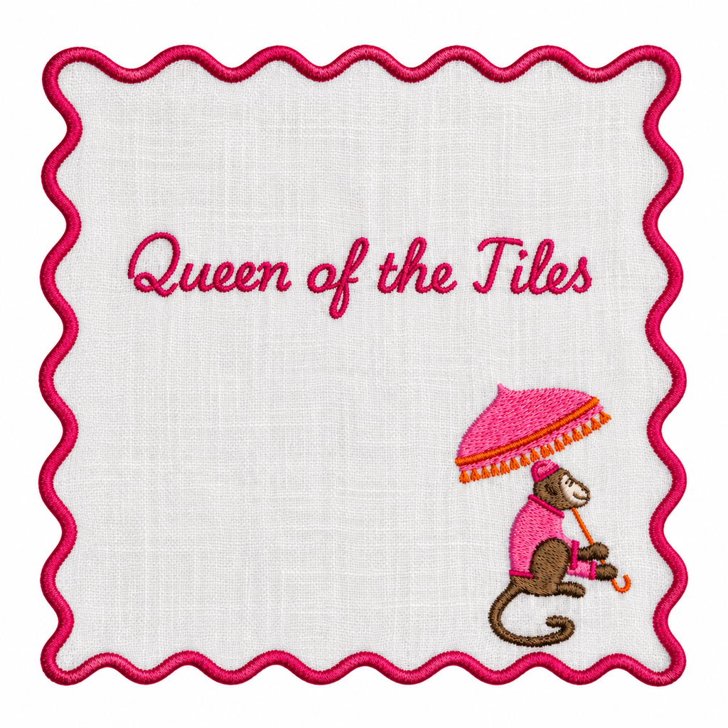 Queen of the Tiles Cocktail Napkin, Set of 4