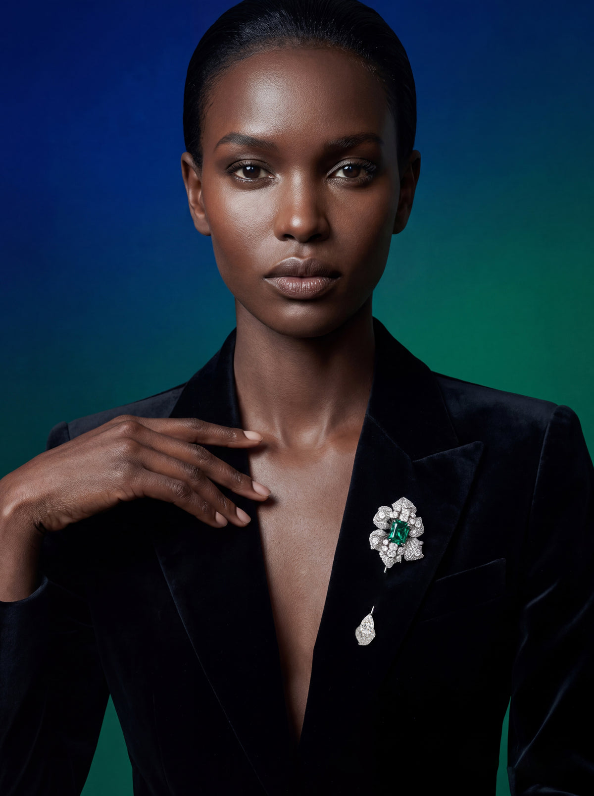 Emerald Fleurs D'Elixir Brooch