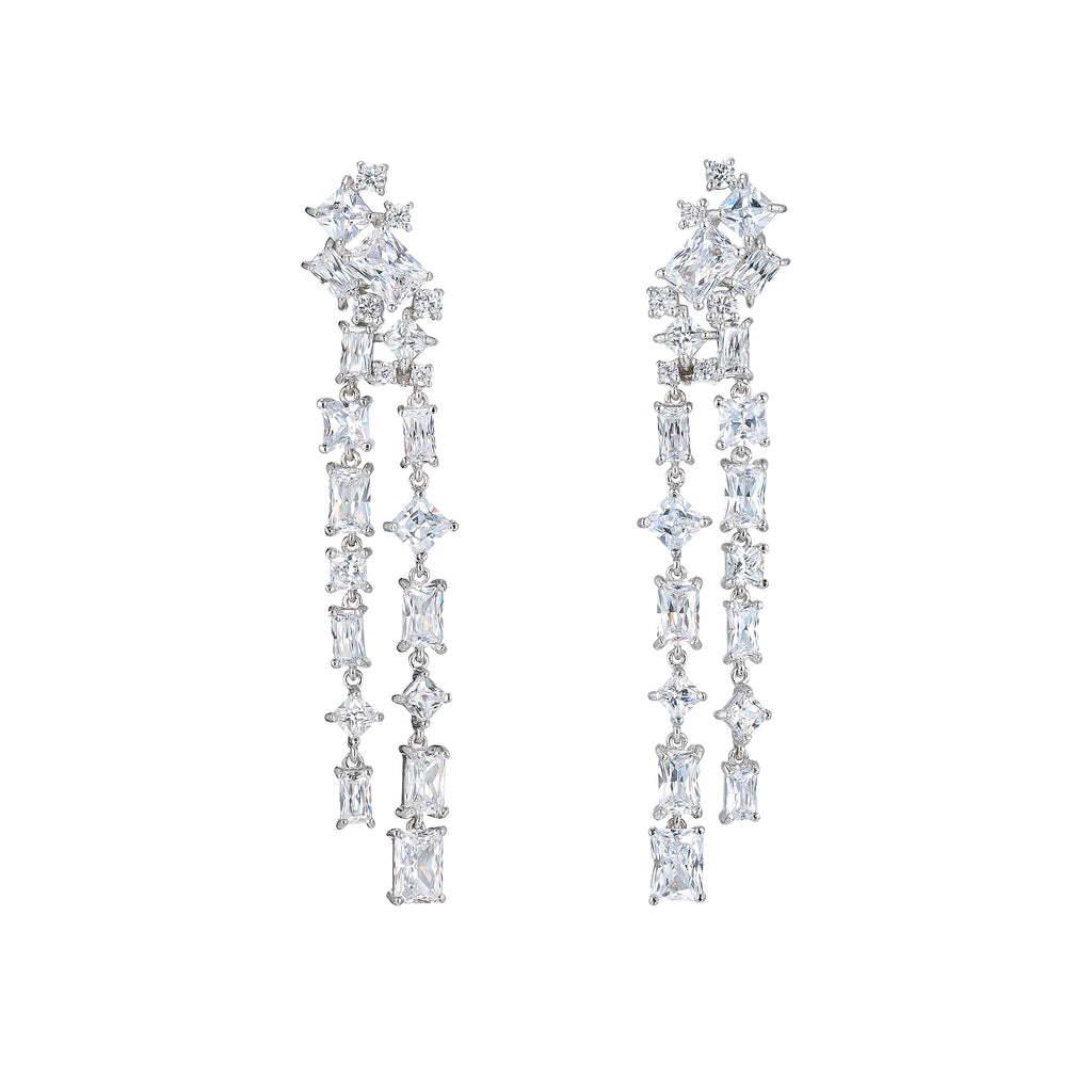 Mini Diamond Cascade Earrings