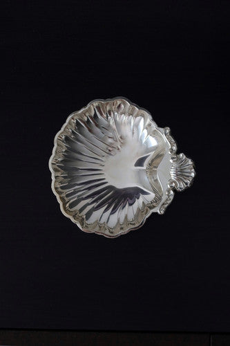 Adorned Silver Scallop Dish