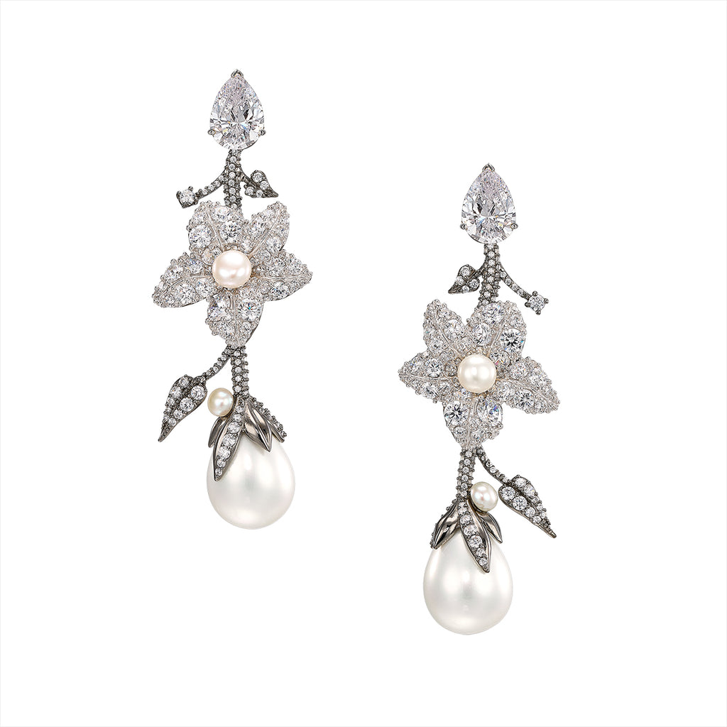Cyclamen Pearl Earrings