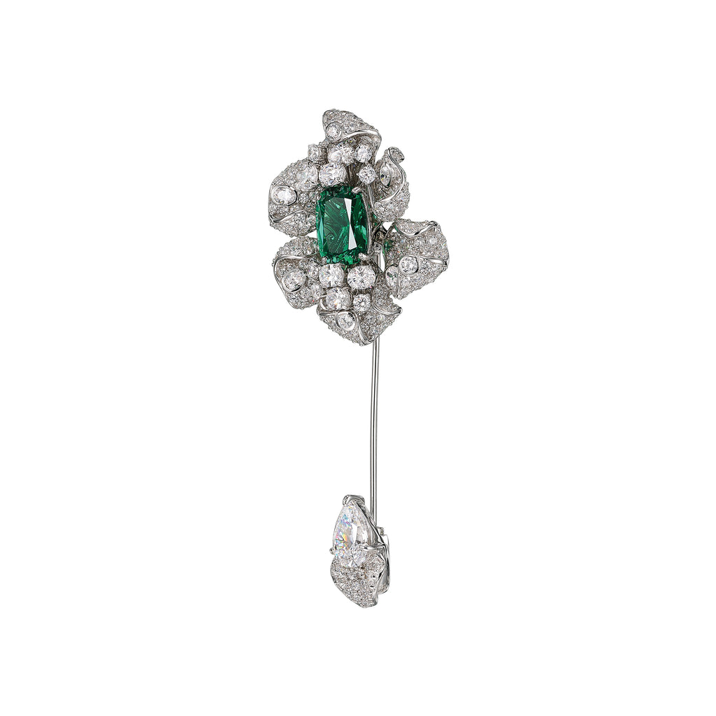 Emerald Fleurs D'Elixir Brooch