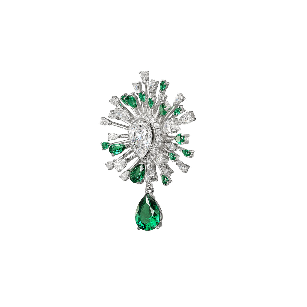 Emerald Mycelia Drop Earrings