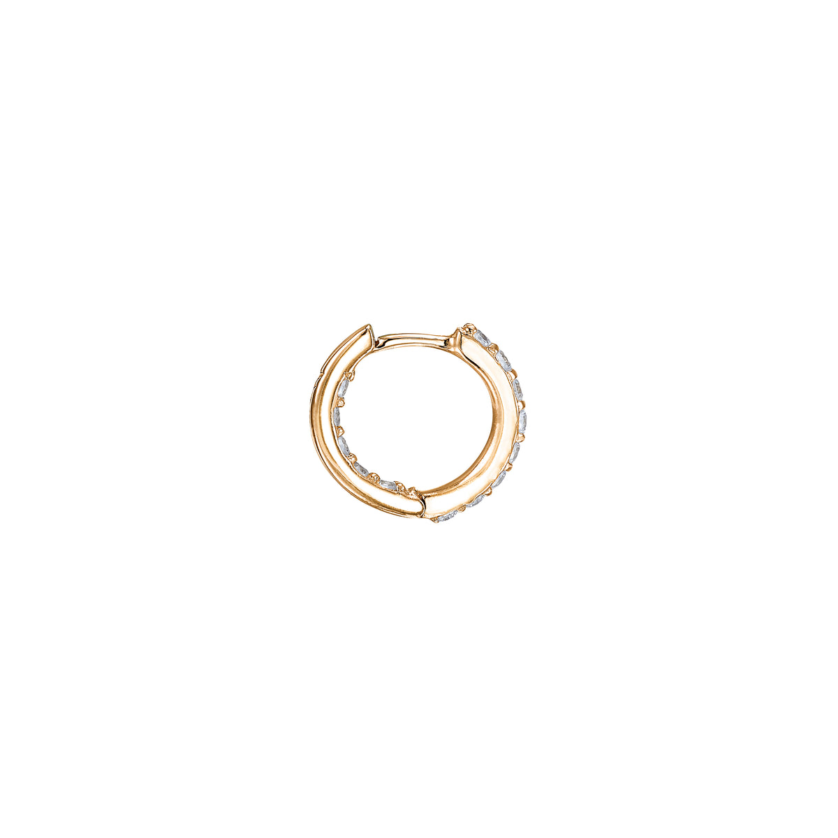 Heart Pendant Hoop Earrings