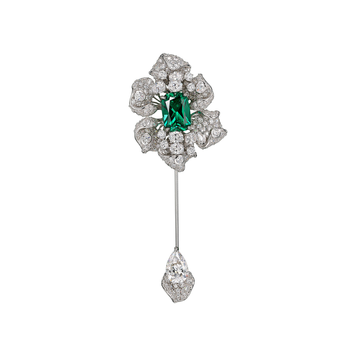 Emerald Fleurs D'Elixir Brooch