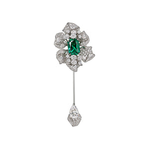 Emerald Fleurs D'Elixir Brooch