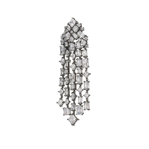 Silver Smoke Cascade Earrings