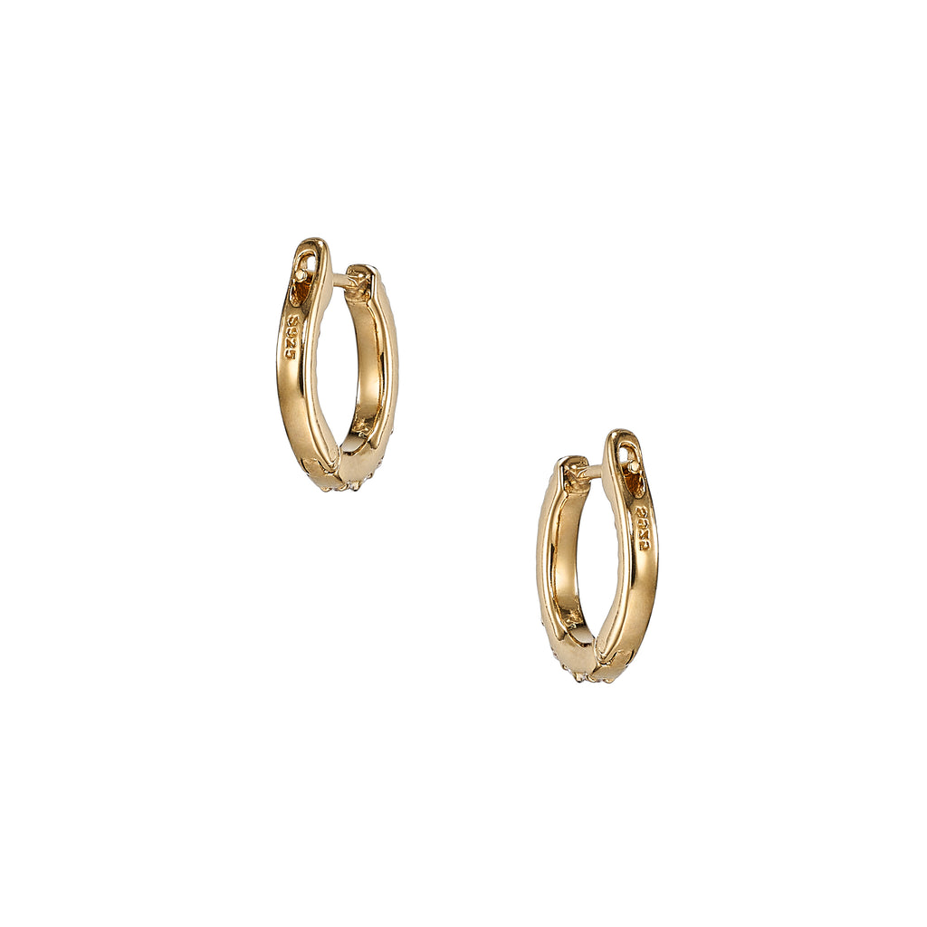 Large Pear Pendant Hoop Earrings