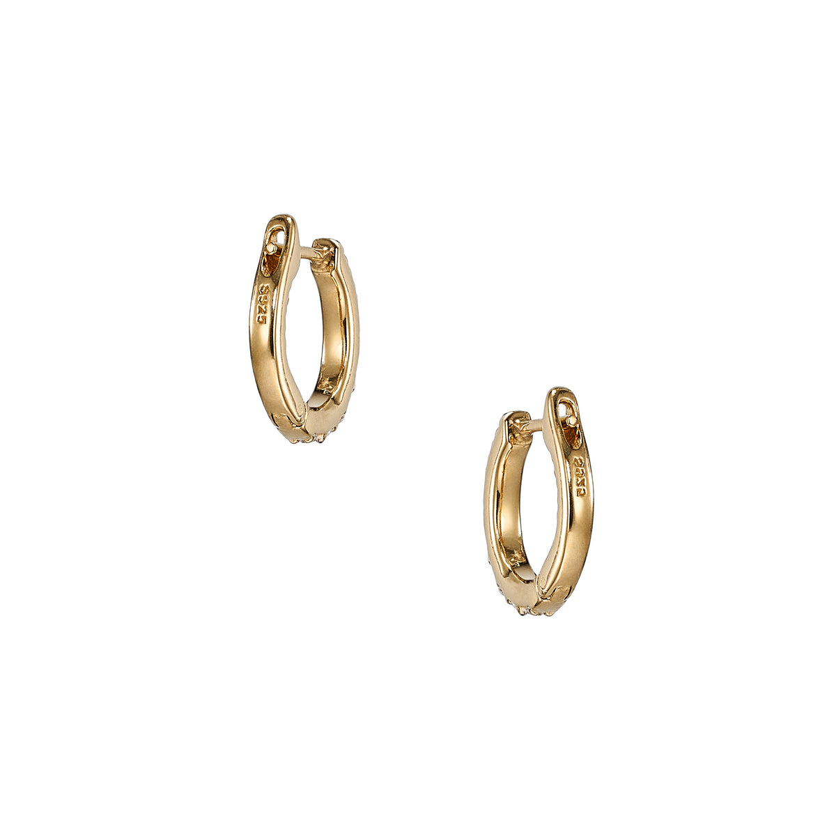 Large Pear Pendant Hoop Earrings