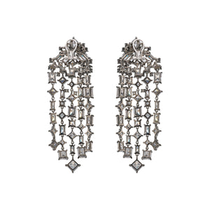 Silver Smoke Cascade Earrings