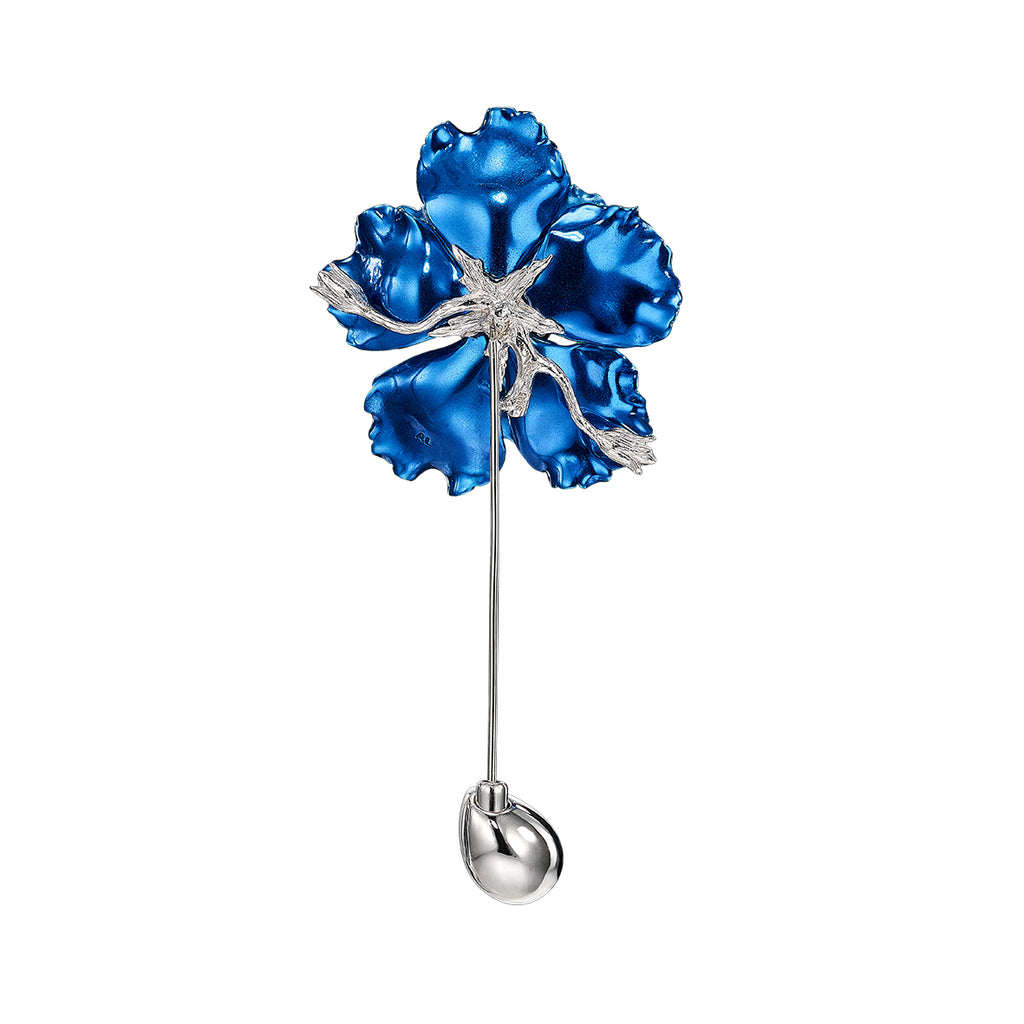 Midnight Opal Parrot Bloom Pin