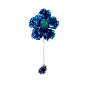 Midnight Opal Parrot Bloom Pin