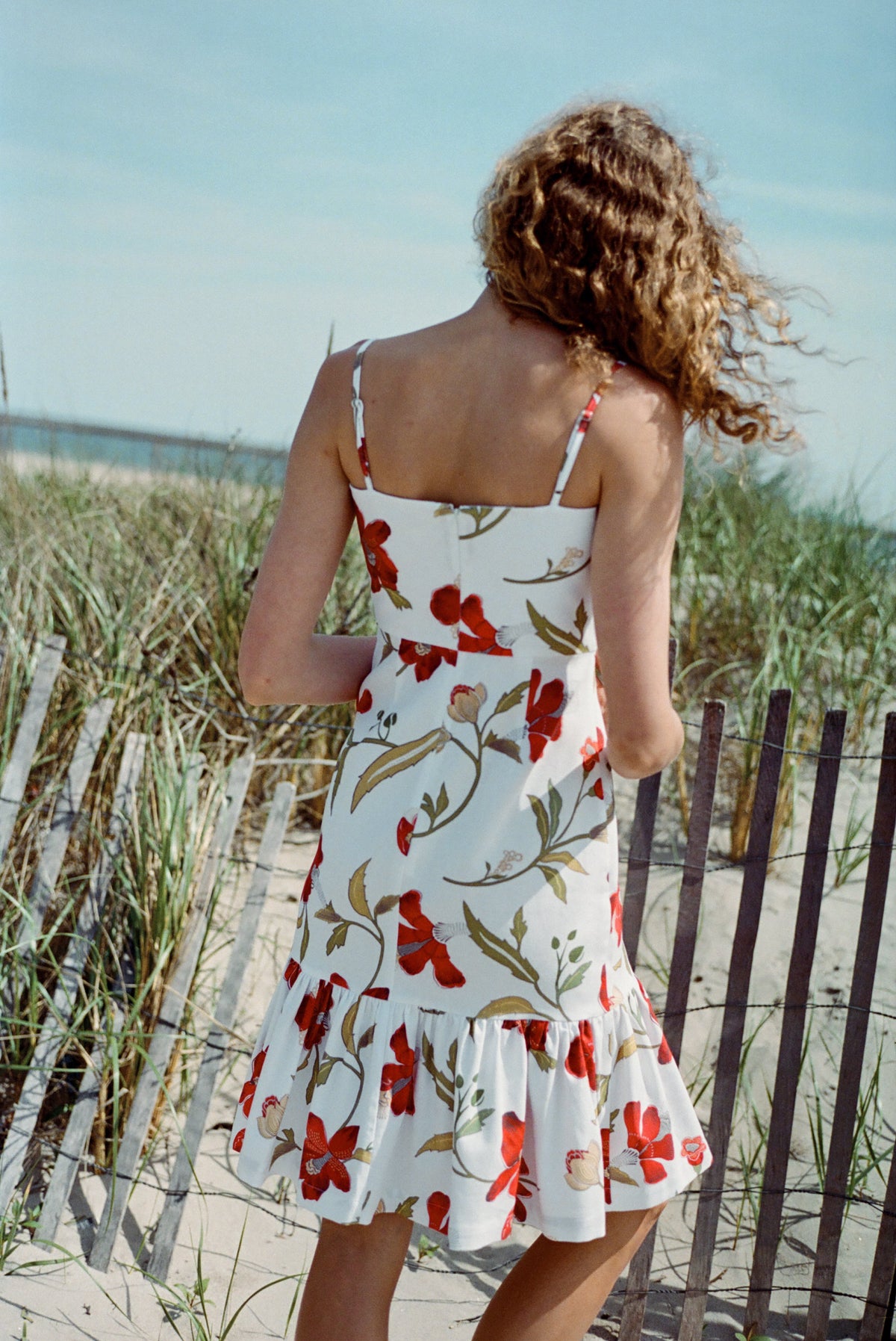 Georgia Dress in Red Hibiscus