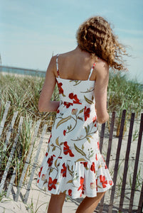 Georgia Dress in Red Hibiscus