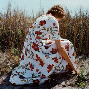 Sloan Dress in Red Hibiscus