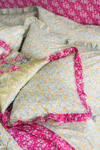 Fitted Sheet made with Liberty Fabric CAPEL FUCHSIA - Coco & Wolf