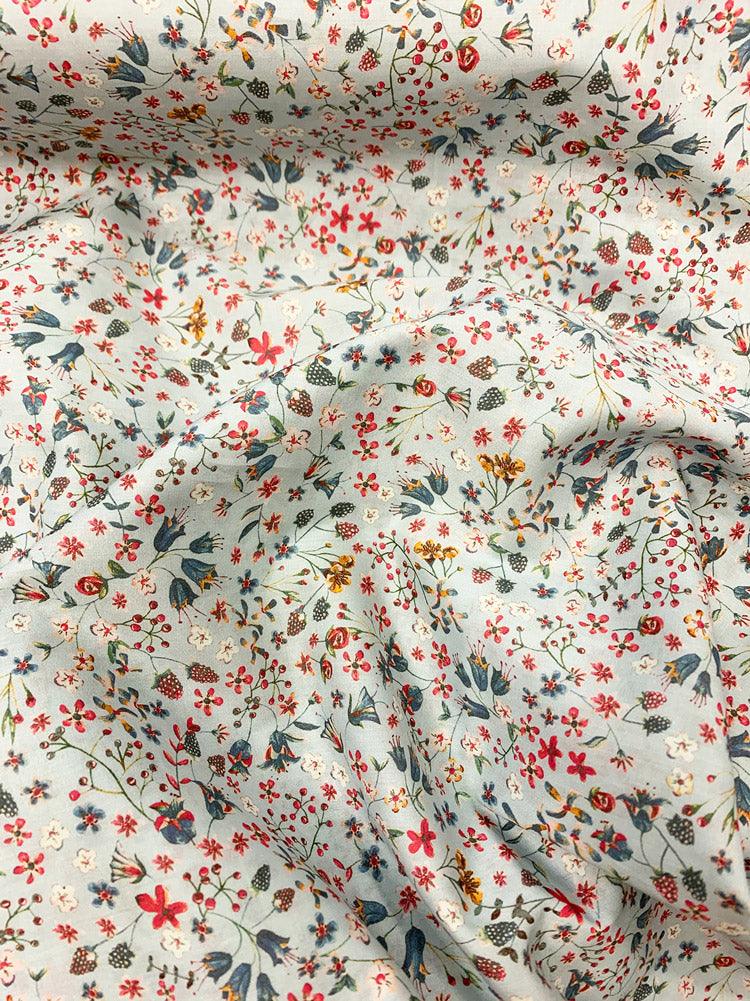 Fitted Sheet made with Liberty Fabric DONNA LEIGH SILVER - Coco & Wolf