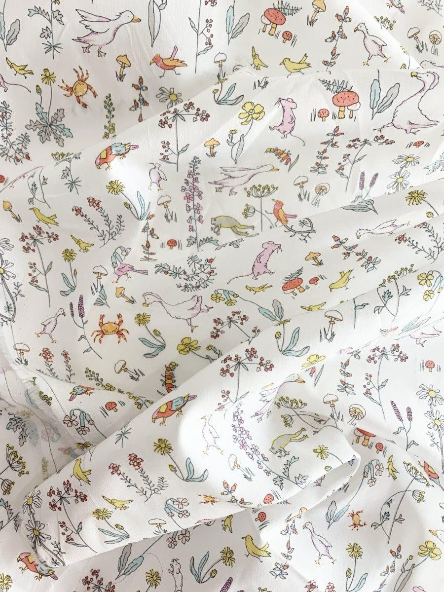 Fitted Sheet made with Liberty Fabric THEO PINK - Coco & Wolf