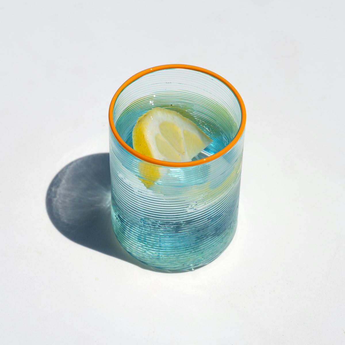 Fizzy Glasses in Acquamare, Set of 6