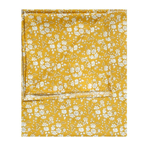 Flat Top Sheet made with Liberty Fabric CAPEL MUSTARD - Coco & Wolf