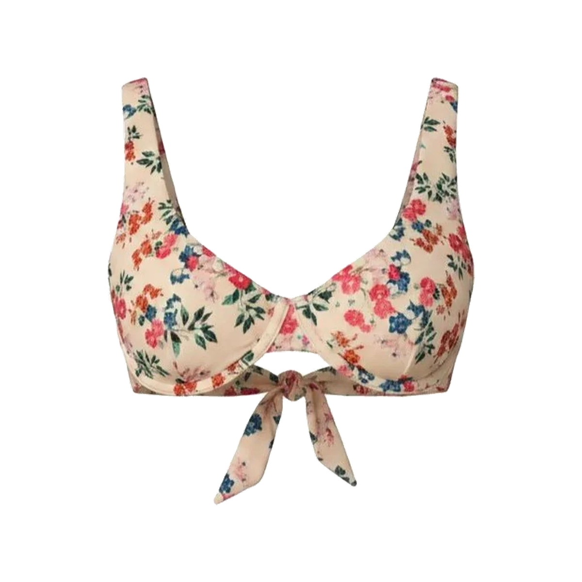 The Verda Bikini Top Eco Nylon in Riviera Floral