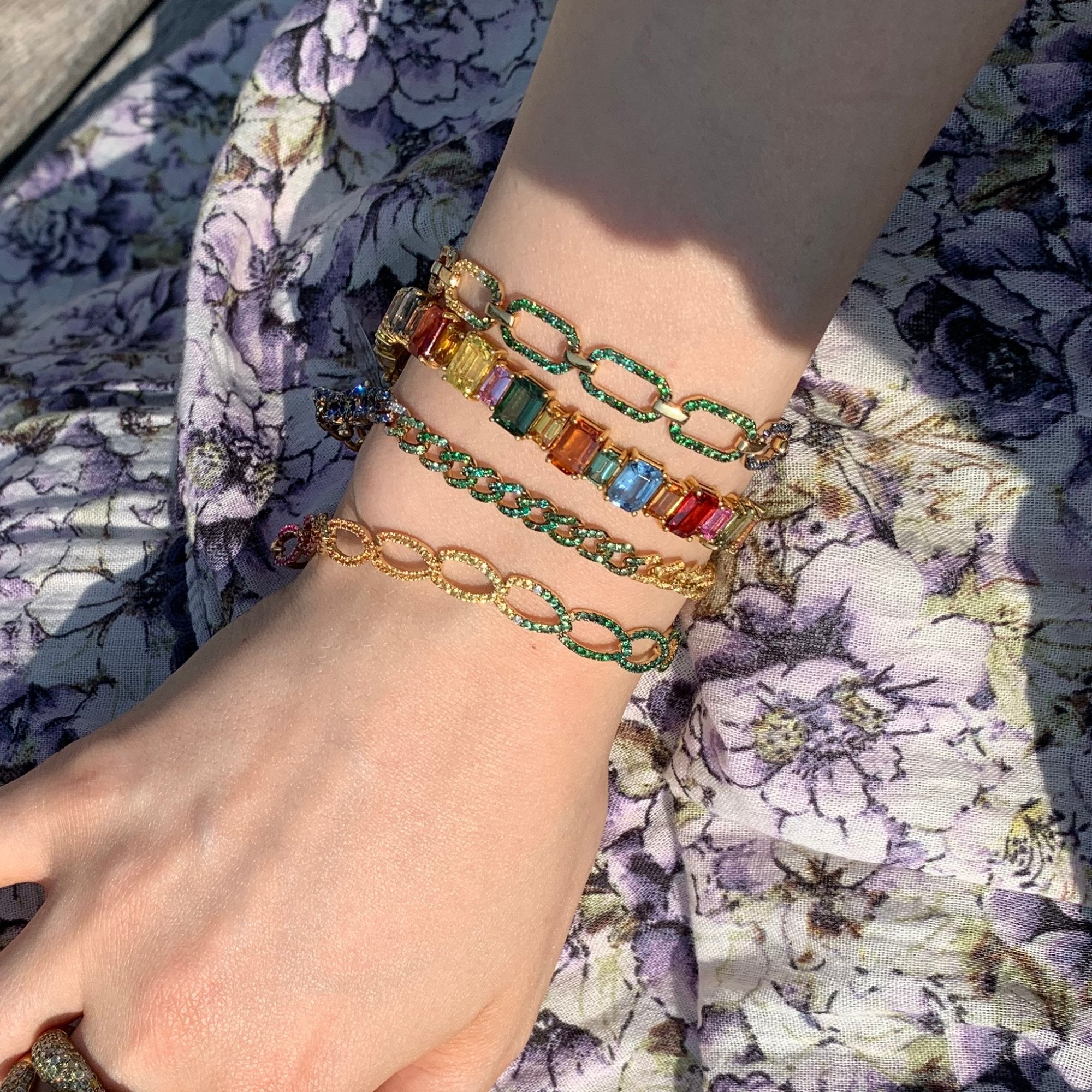 Floridita Bracelet in Mult-Colored Sapphire - Jewelry - RUCHI New York