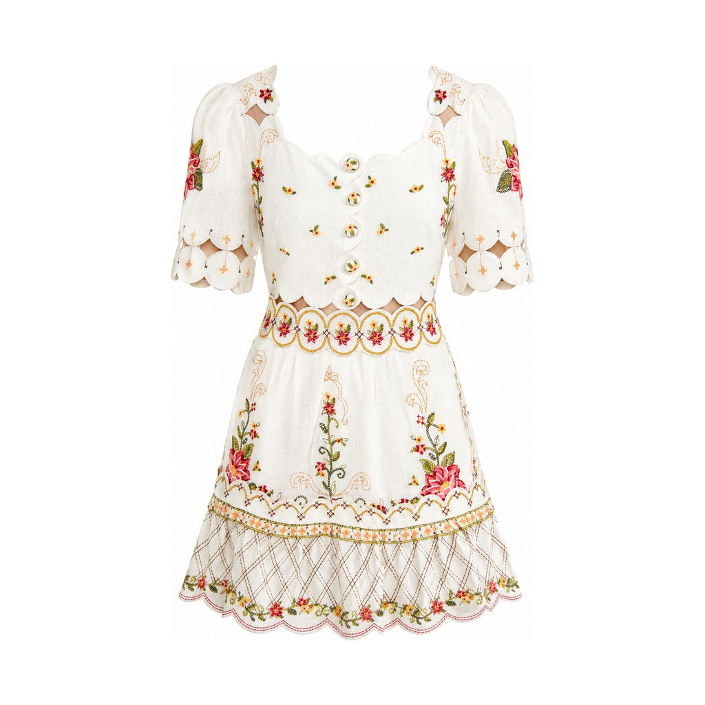 flower-embroidery-short-sleeve-mini-dress