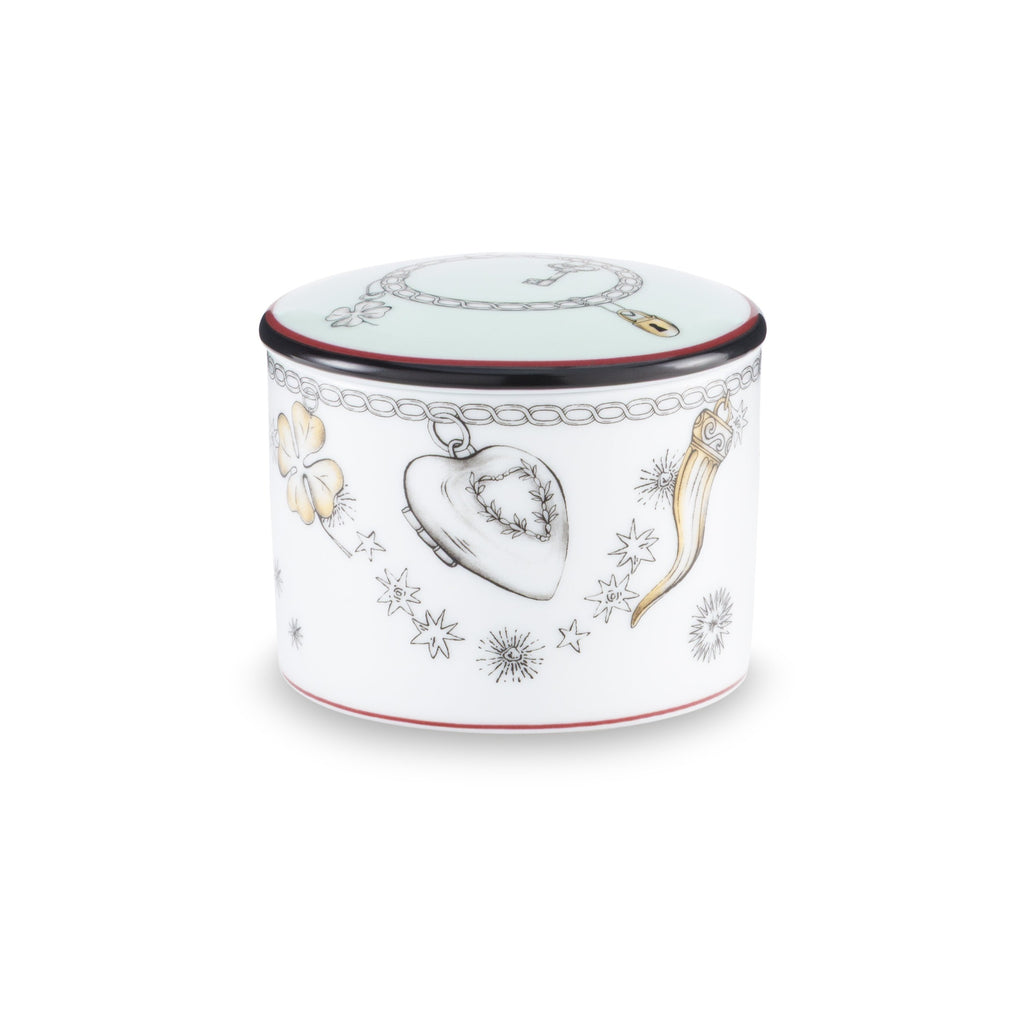 Fortunae Small Trinket Box with lid and illustrated heart motif