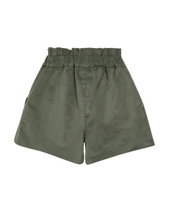Green shorts on a white background