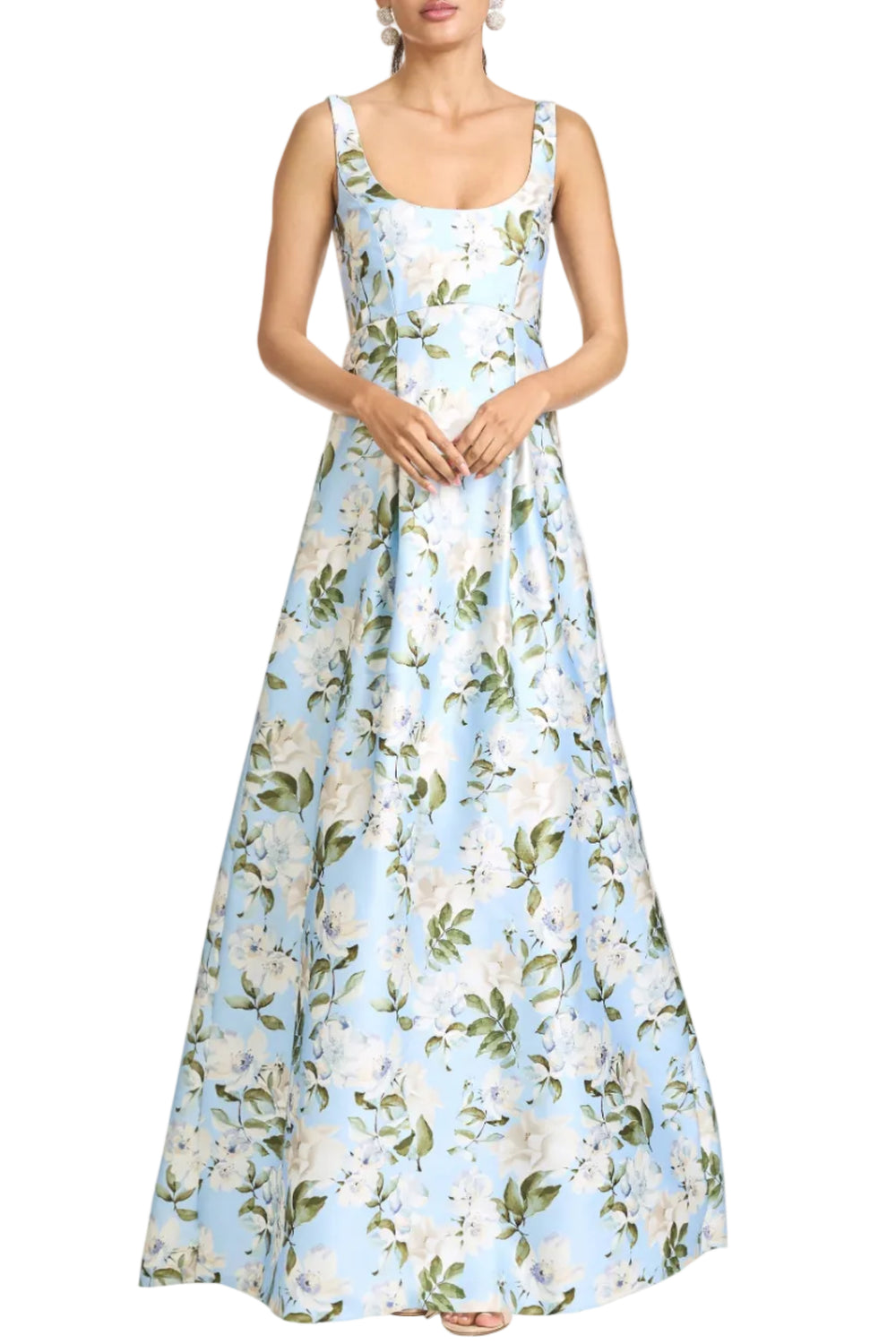 Aurora Gown in Sky Camellia