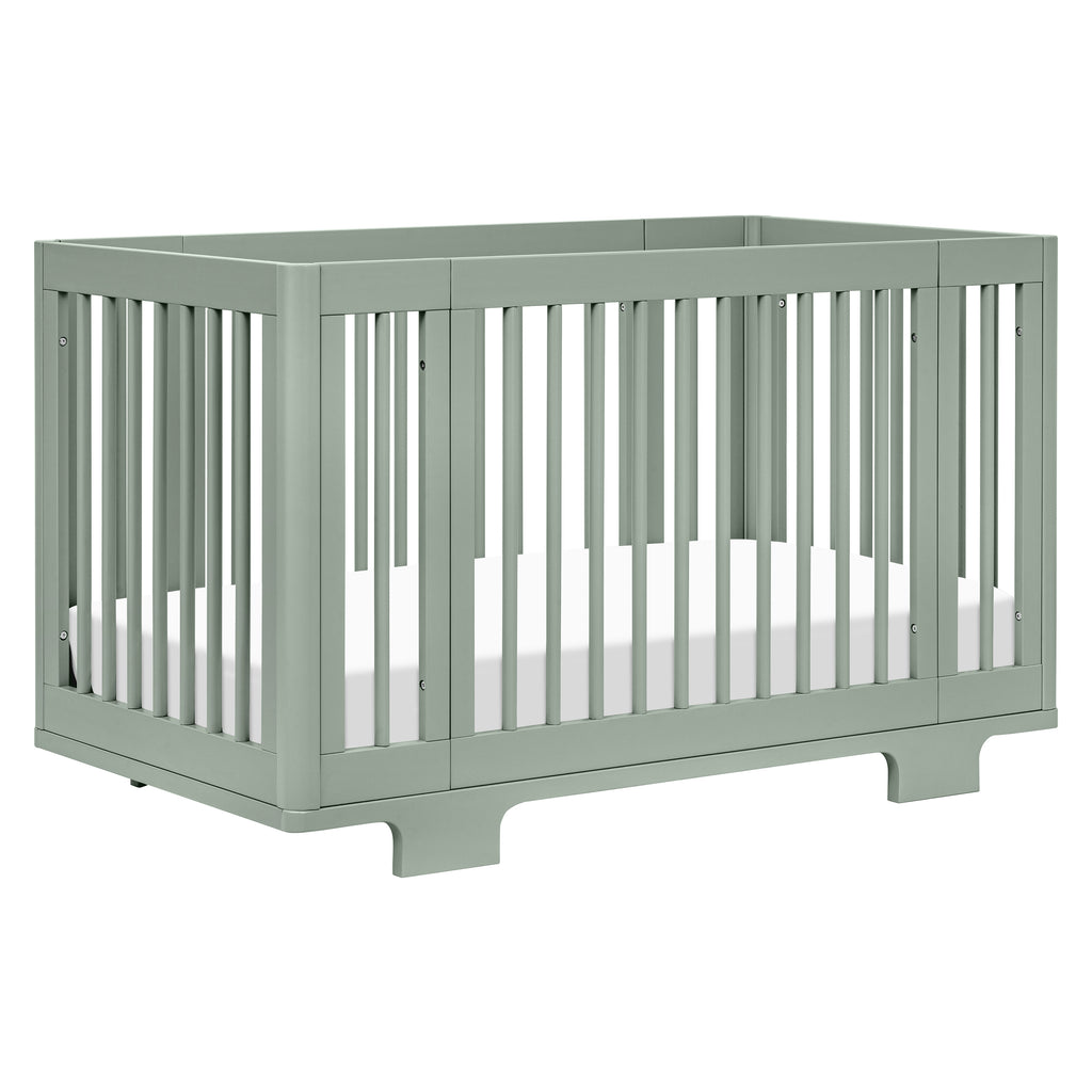 Yuzu 8-in-1 Convertible Crib with All-Stages Conversion Kits in Light Sage